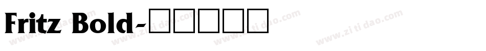 Fritz Bold字体转换